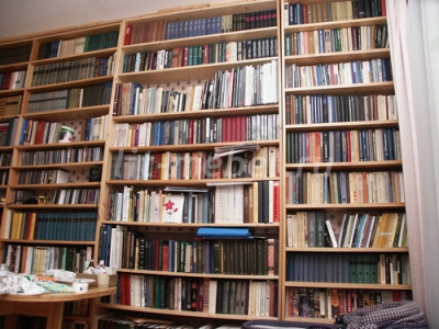 Вместительный открытый шкаф для книг